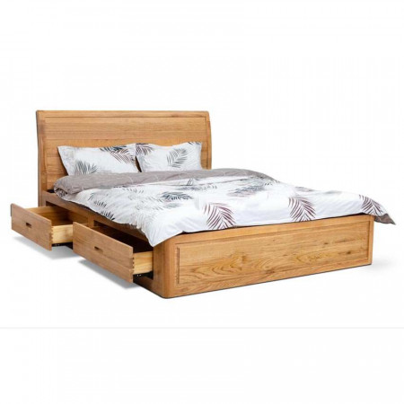 Giường Nhật HK 01 : Giường 1m8 + 2 Hộc Tủ - Gỗ Sồi